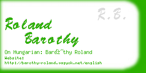 roland barothy business card